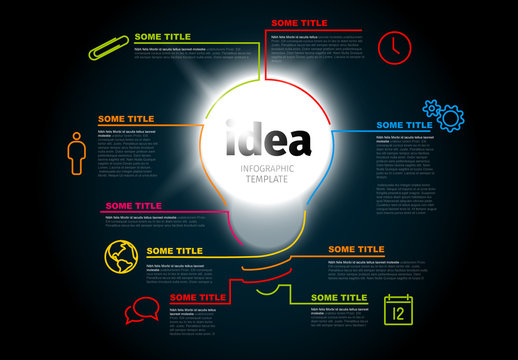 Bright Light Bulb Infographic