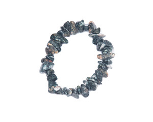 Preseli Bluestone Gemstone Bracelet isolated on white background