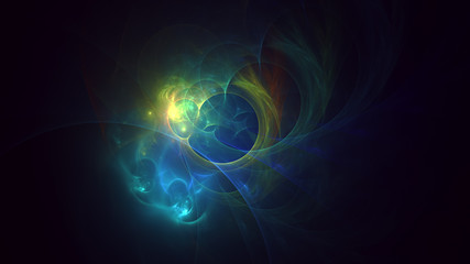 3D rendering abstract fractal light background