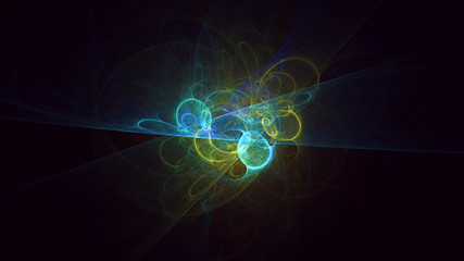 3D rendering abstract fractal light background