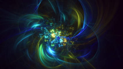 Fototapeta premium 3D rendering abstract fractal light background