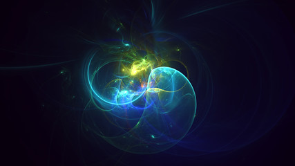 3D rendering abstract fractal light background