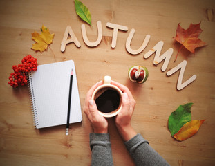 autumn mood composition background