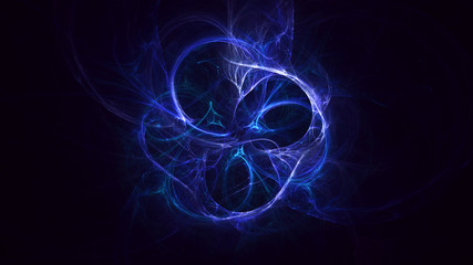 3D rendering abstract fractal light background