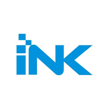 ink logo initial letter design template vector
