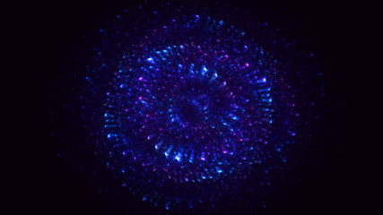 3D rendering abstract fractal light background