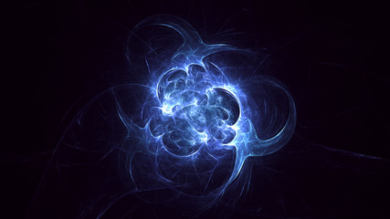 3D rendering abstract fractal light background