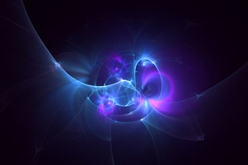 3D rendering abstract fractal light background