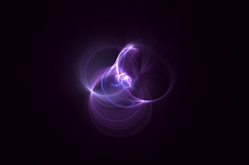 3D rendering abstract fractal light background