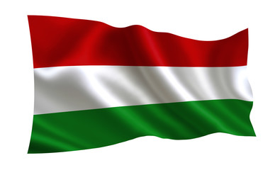Obraz premium Hungary flag. A series of flags of the world.