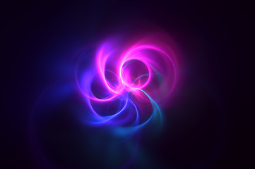 3D rendering abstract fractal light background