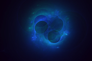 3D rendering abstract fractal light background