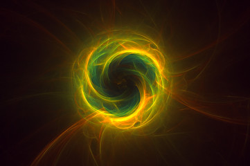 3D rendering abstract fractal light background