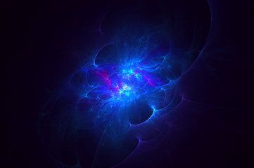 3D rendering abstract fractal light background