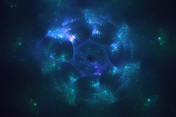 3D rendering abstract fractal light background