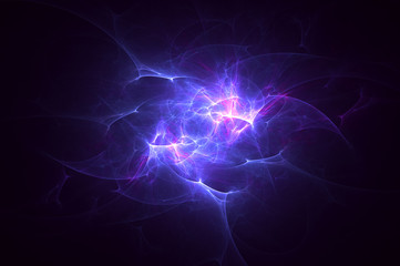 3D rendering abstract fractal light background