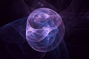 3D rendering abstract fractal light background