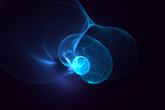 3D rendering abstract fractal light background