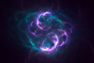 3D rendering abstract fractal light background