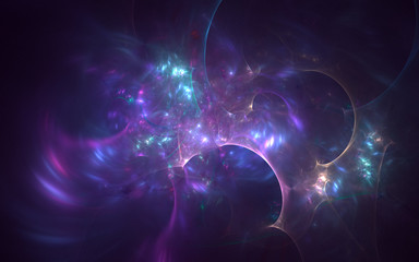 3D rendering abstract fractal light background