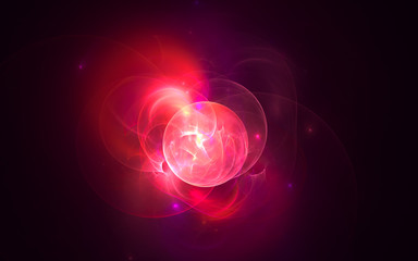 3D rendering abstract fractal light background