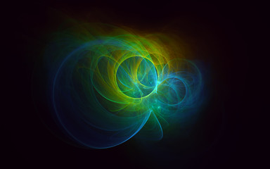 3D rendering abstract fractal light background