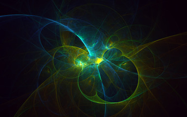 3D rendering abstract fractal light background