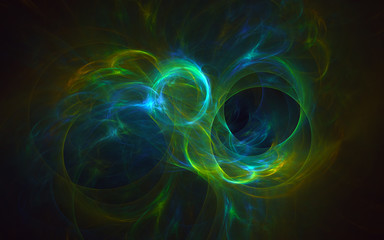3D rendering abstract fractal light background