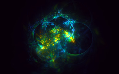 3D rendering abstract fractal light background