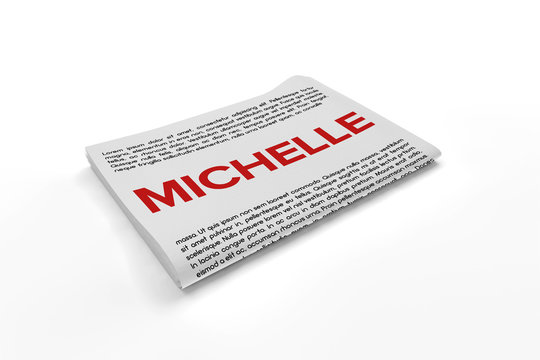 Michelle on Newspaper background