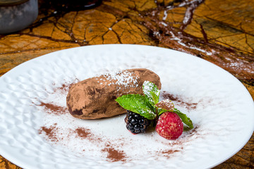Traditional russian cake truffle potatoes
