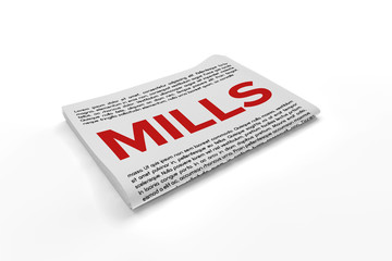 Mills on Newspaper background