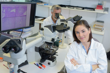 Portrait of lady in lab
