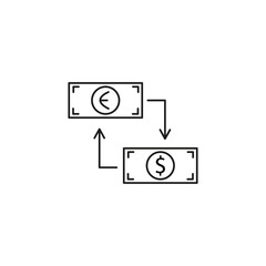 dollar euro exchange icon