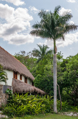 Fototapeta na wymiar Traditional Mayan House, Chichen Itza, Yucatan, Mexico