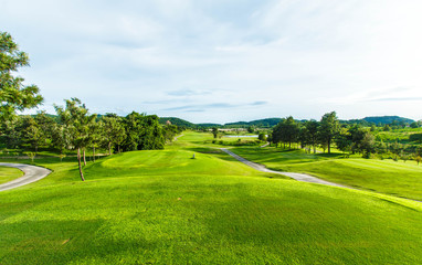Fototapeta na wymiar Golf course in the countryside. 