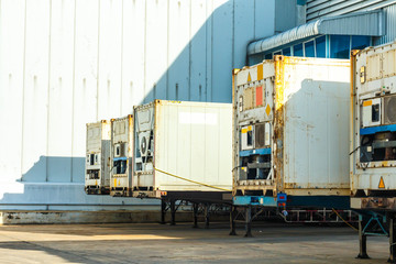 Truck in warehouse