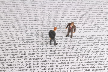  small business man figure on the code