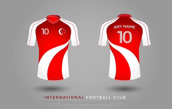 Red white football jersey sales