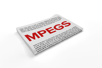 Mpegs on Newspaper background