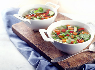Fresh vegetable soup