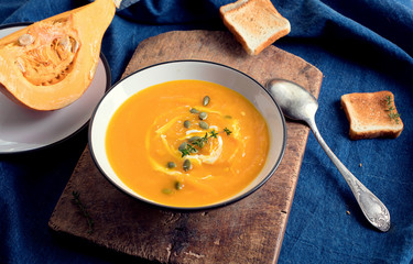 Traditional pumpkin soup