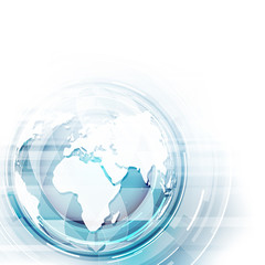 Abstract future technology concept background with various , vector illustration