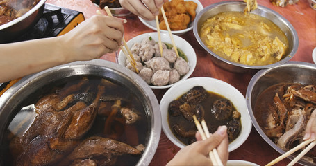 Family eating together