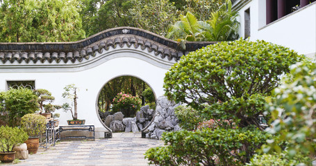 Traditional Chinese garden © leungchopan