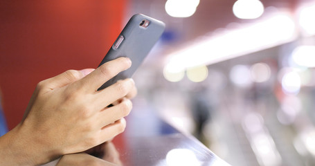 Woman using mobile phone