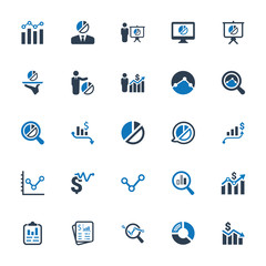 Graph and Diagram Icons - Blue Version