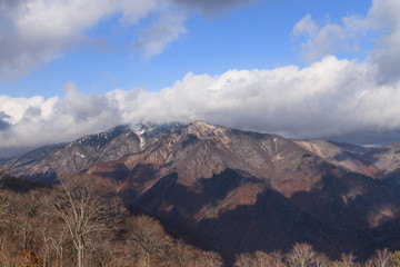 秋の天神平からみた風景