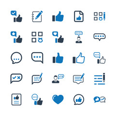 Feedback Icons - Blue Version