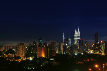 Fototapeta na wymiar Kuala Lumpur night landscape